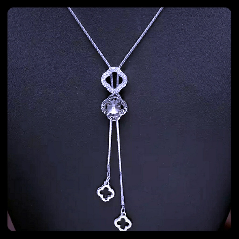 Necklace 925 silver Clover leaves necklace - Picture 1 of 6